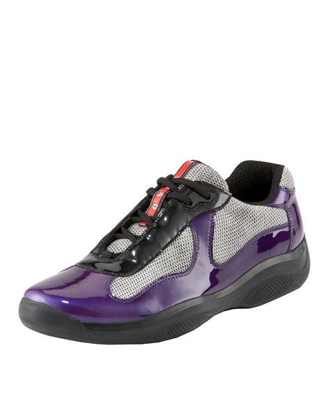 prada mens sneakers the real real|purple Prada sneakers for men.